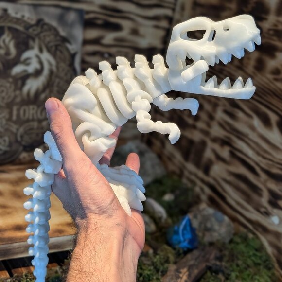 Skeleton Tyrannosaurus T-Rex Flexible Articulated Fidget Toy Dinosaur 3D Printed - Picture 6 of 9